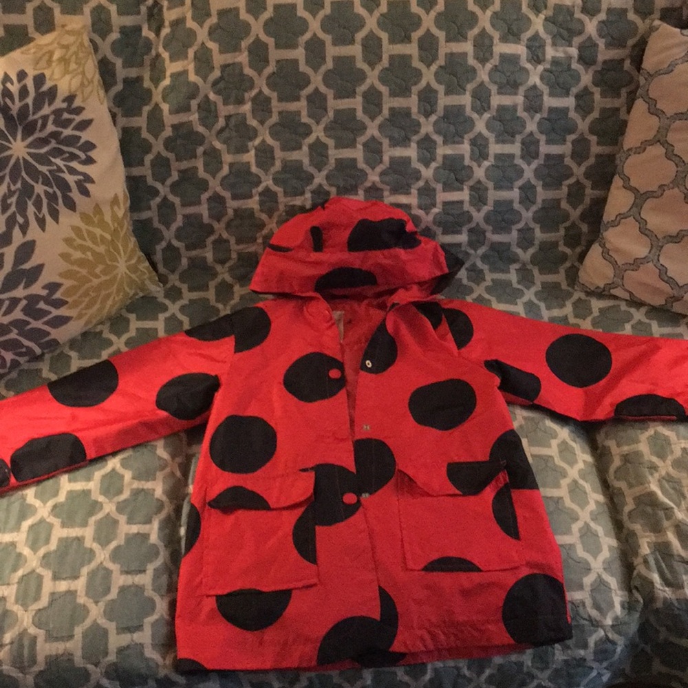 Little Girls Lady Bug Raincoat